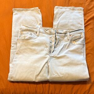 Levi Strauss rib cage straight ankle jeans